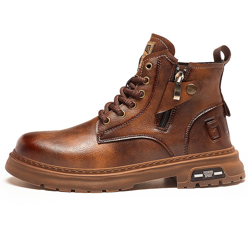 DAISHUTOU DAISHUTOU Microfiber Leather Short Combat Boots Unisex