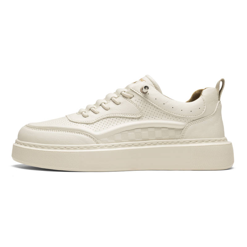 AOKANG Trendy Collection Synthetic Leather Lightweight And Breathable Low top Skateboard Shoes Men's Apricot