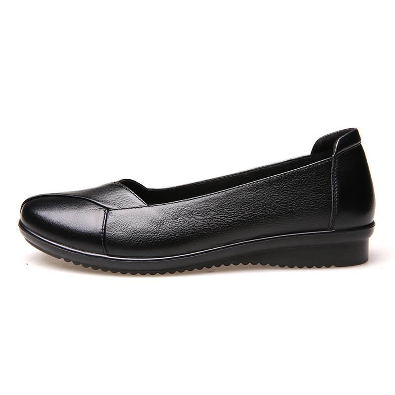 AOKANG Cow Leather Casual Shoes Women's Black