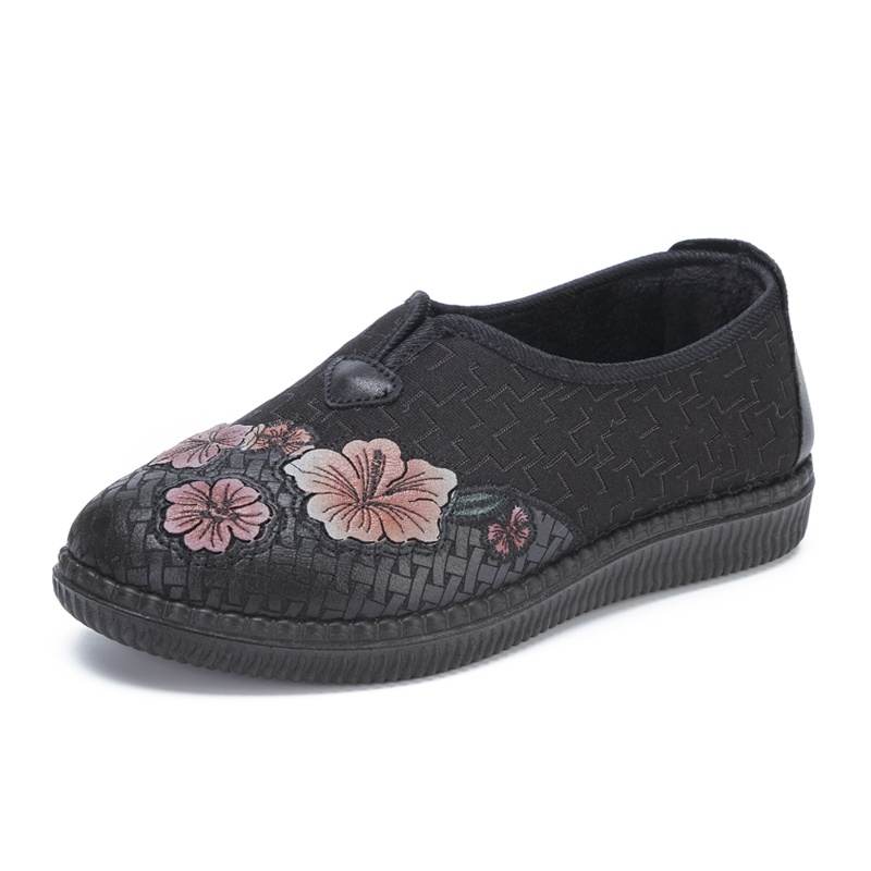 TAIHEYUAN Fleece Lined Walking, Slip Resistant Abrasion Resistant Sports Casual Shoes Women's Black