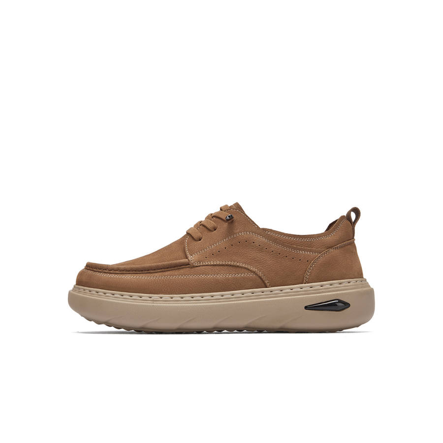 Hotwind Casual Leather Shoes Men's Low Top Green