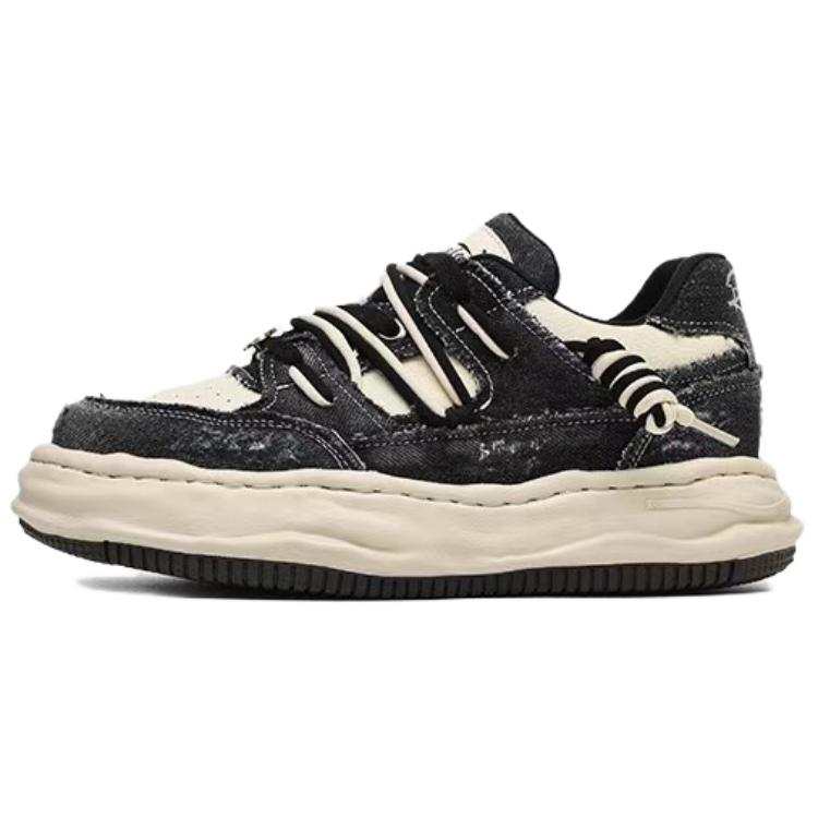 MOXU Cushioning Low top Skateboard Shoes Unisex Black