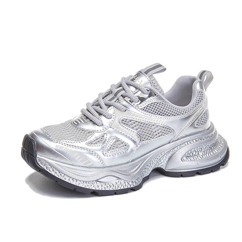 Zdwo Microfiber Leather Low top Chunky Sneakers Women's