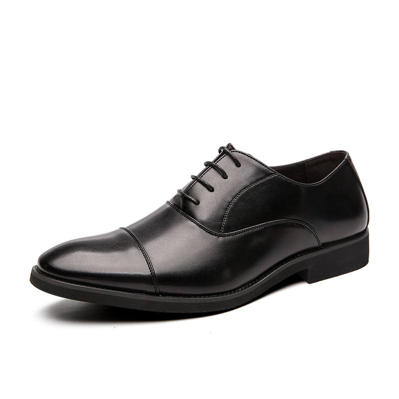 DAOTUSEN Dress Shoes Men's Low Top Black Brown