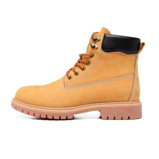 HeeDimensional Top Grain Cow Leather Short Combat Boots Unisex