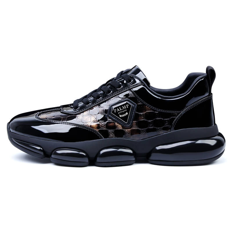 PALMPOLO Cow Leather Cushioning Breathable Lightweight Low top Casual Shoes Men's