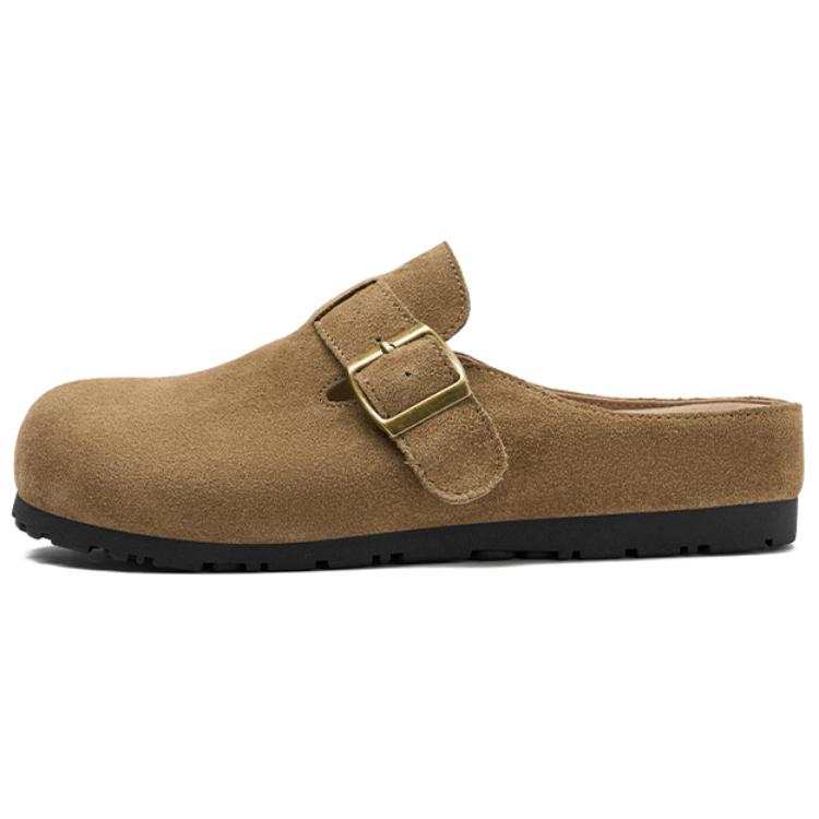 JOSINY Abrasion Resistant Slip Resistant Closed Toe Slippers Women's Khaki