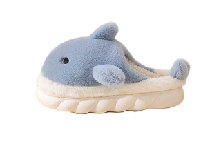 SHULUAN Plastic Sole Closed Toe Slippers Women's Blue