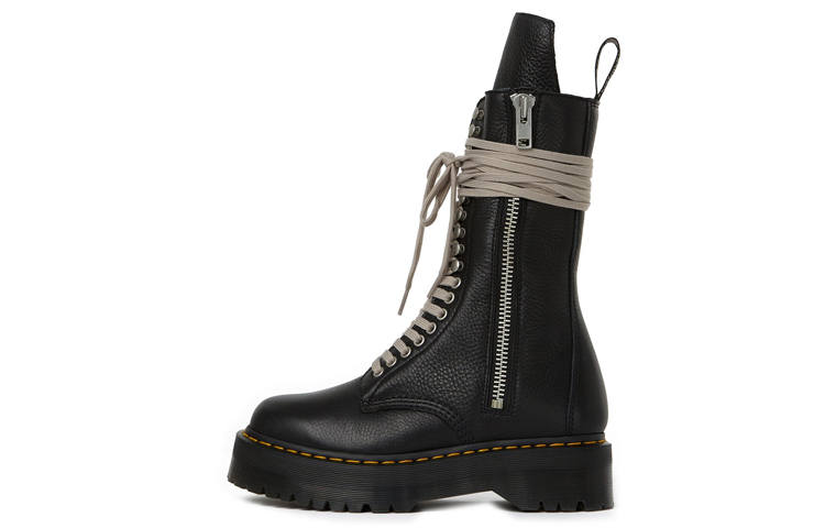 Dr.Martens Dr. Martens Dr.Martens X Rick Owens 1918 Leather Lace Up Platform Boots 'Black'
