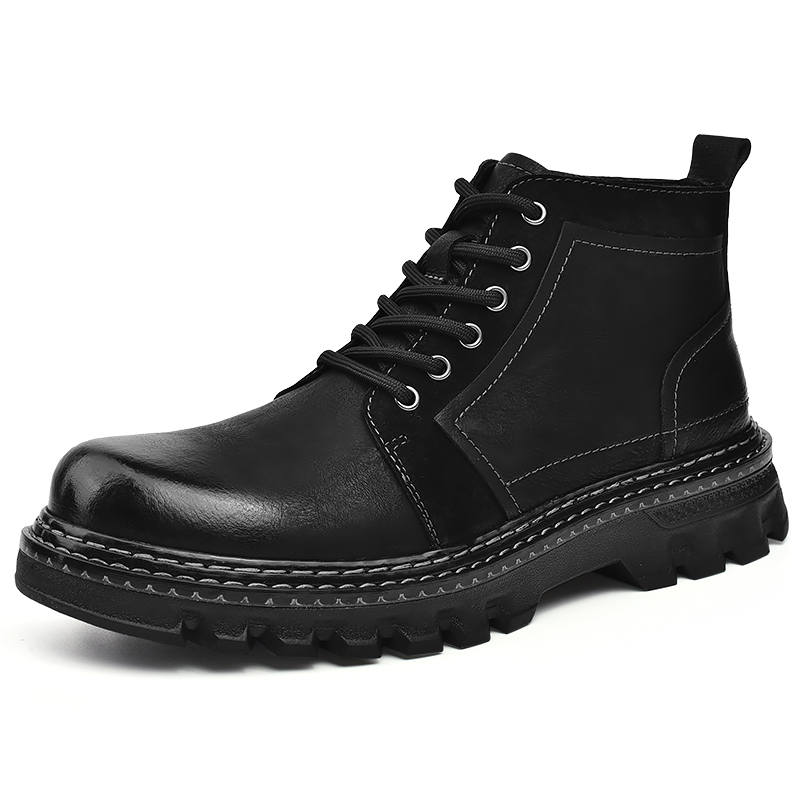 Laoks Men's Casual Shoes Men's High Top Brown/Black