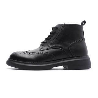 V ZERO FIVE Microfiber Leather Short Combat Boots 3cm Men's
