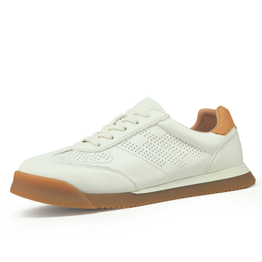 Devanro Top Grain Cow Leather Abrasion Resistant Breathable Low top Skateboard Shoes Men's