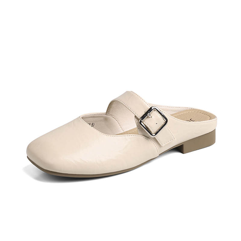 JOSINY Quiet Odor Resistant Slip Resistant Quick Dry Closed Toe Slippers Women's Ecru
