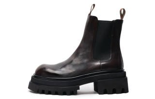 Viplander Cow Leather Crew Chelsea Boots 8cm Men's Coffee