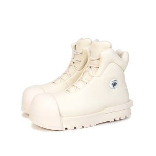 FREE WORLD ORDER Microfiber Leather Height Increasing Height Increasing High top Casual Shoes Unisex Ivory White