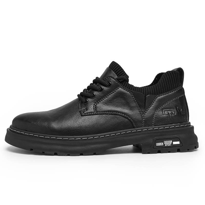 Laoks Men's Casual Shoes Men's Low Top Black/Dark Brown/Khaki