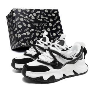 BEILIANYA Trendy Streetwear Sneakers Low top Chunky Sneakers Unisex Box