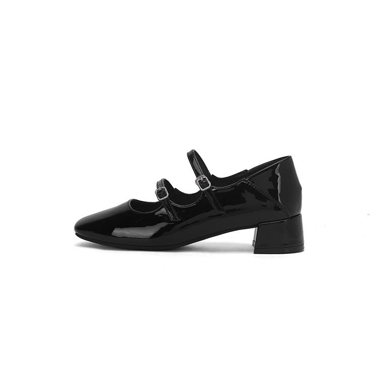 DUSTO Pu Chunky Heel Mary Jane Shoes 3.5cm Women's