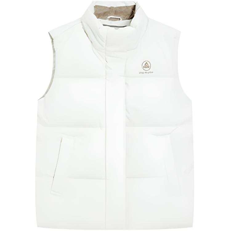PEAK Down Vests Women's Charcoal Gray Stand Collar Moderate Other