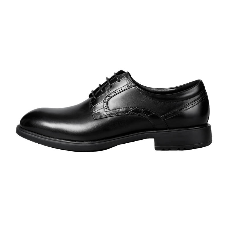 GOLDLION Top Grain Cow Leather Dress Shoes Men's Black