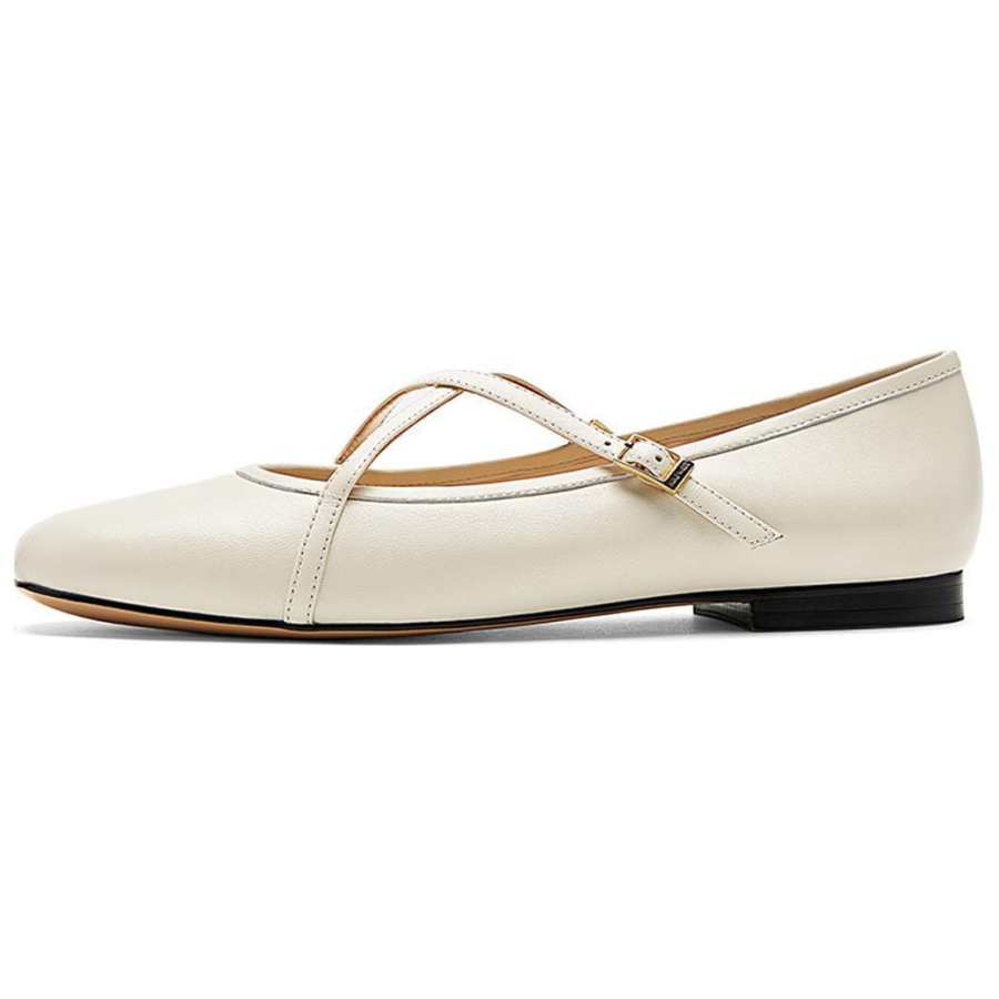 NINE WEST Sheepskin Block Heel Mary Jane Shoes 1.5cm Women's