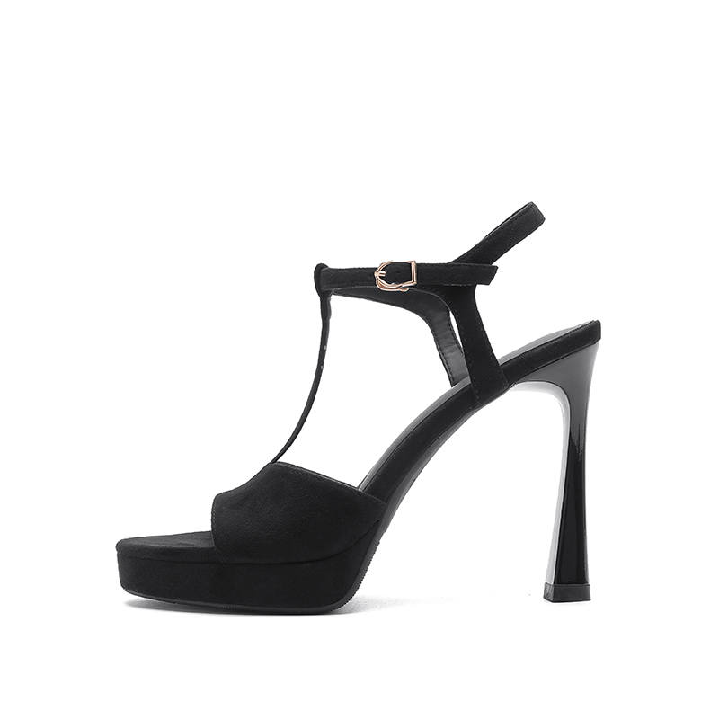 Zubumei Suede One Strap Sandals Women's