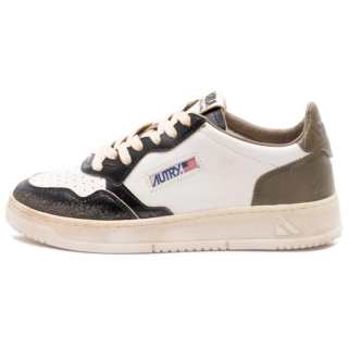 AUTRY Leather Low top Skateboard Shoes Men's White Brown