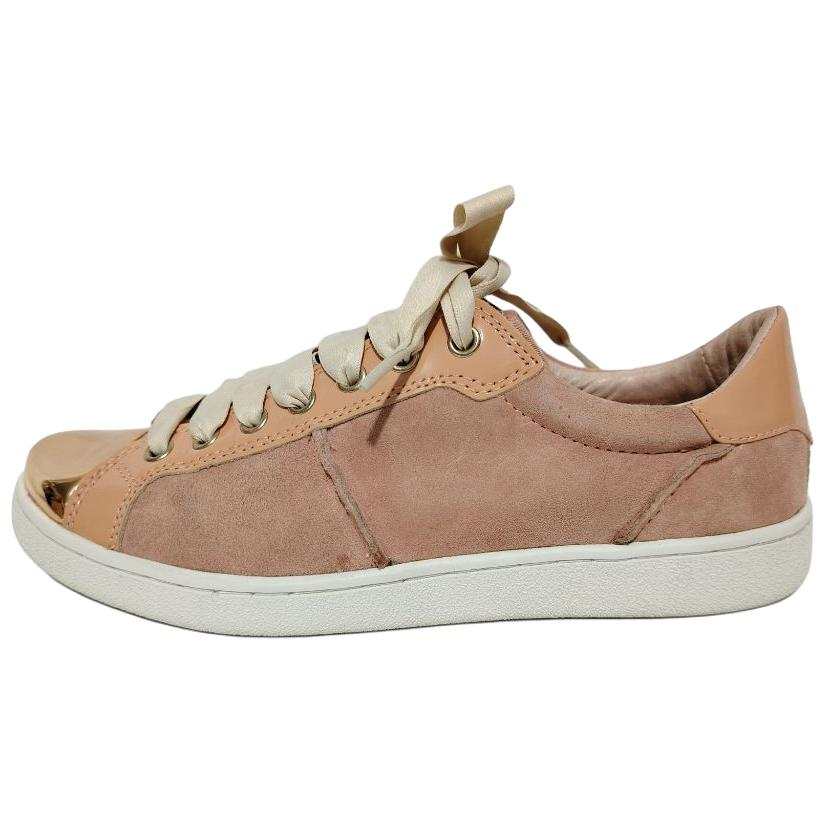 UGG Evangeline Sheepskin Low top Skateboard Shoes Women's Dark Gray Orange