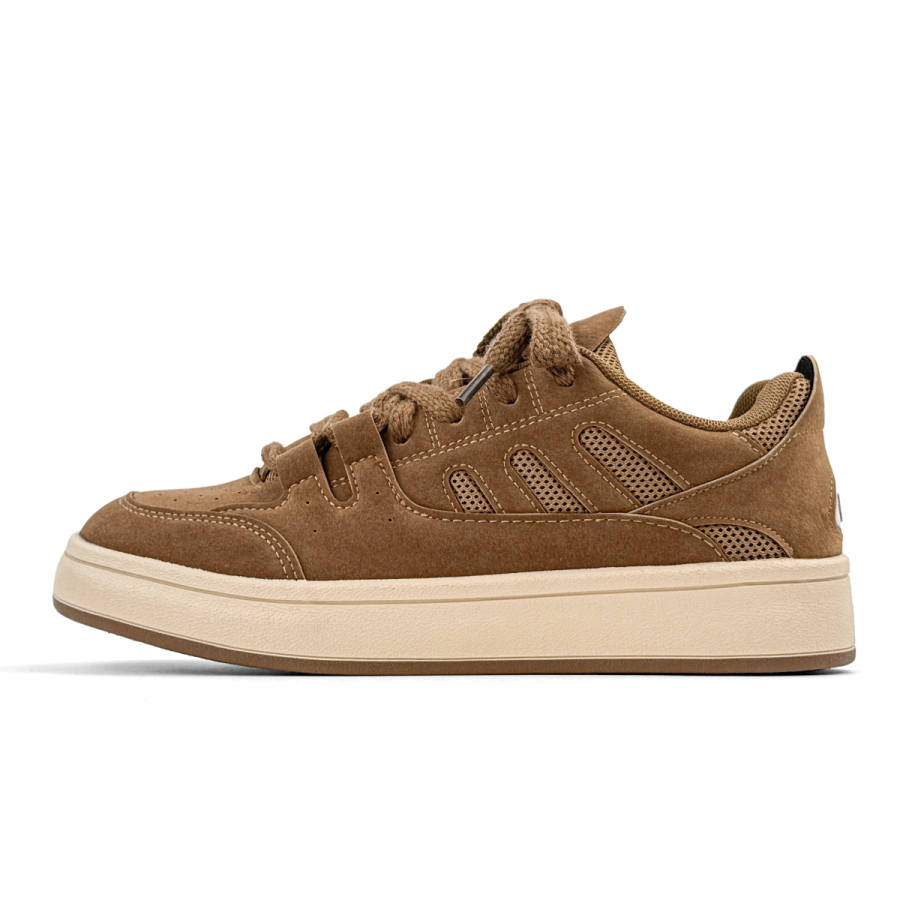 Mengsai Slip Resistant Abrasion Resistant Slip Resistant Abrasion Resistant Low top Skateboard Shoes Men's Camel Box