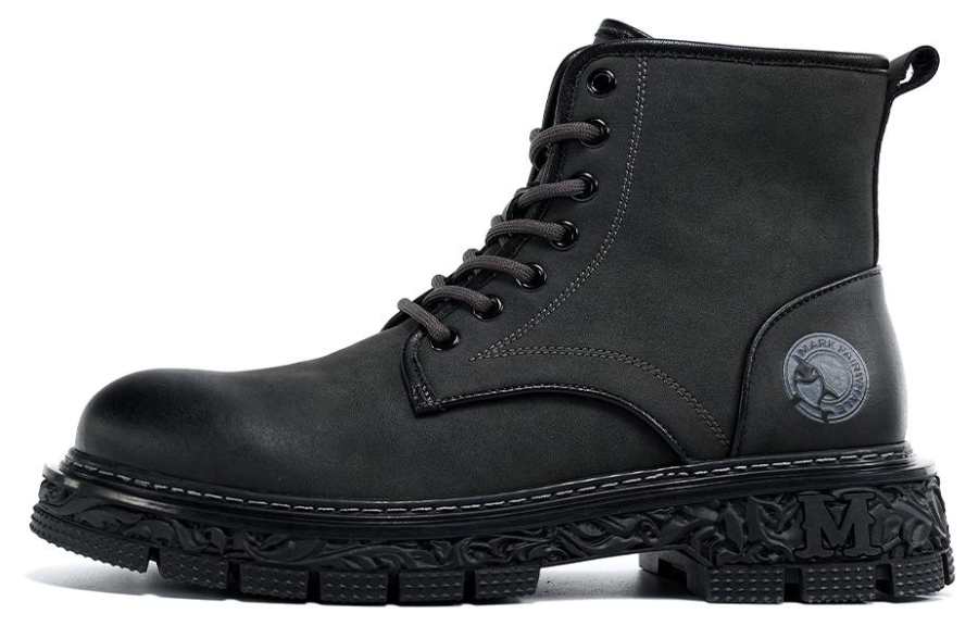 FAIRWHALE Cow Leather Short Combat Boots Men's