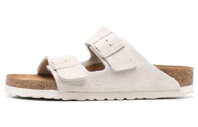 Birkenstock Arizona Soft Footbed Slide Slippers Unisex Ecru