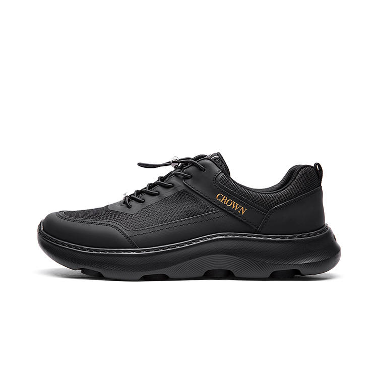 CROWN Cow Leather Low top Casual Shoes Men's