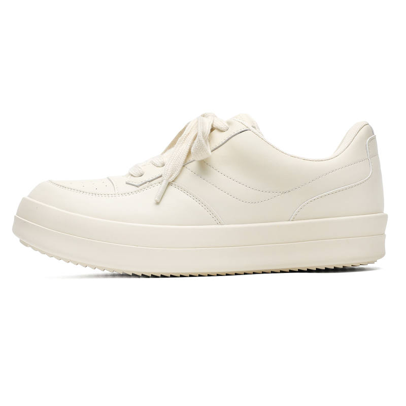 MODENGPAN MODENGPAN Microfiber Leather Breathable Low top Skateboard Shoes Men's White