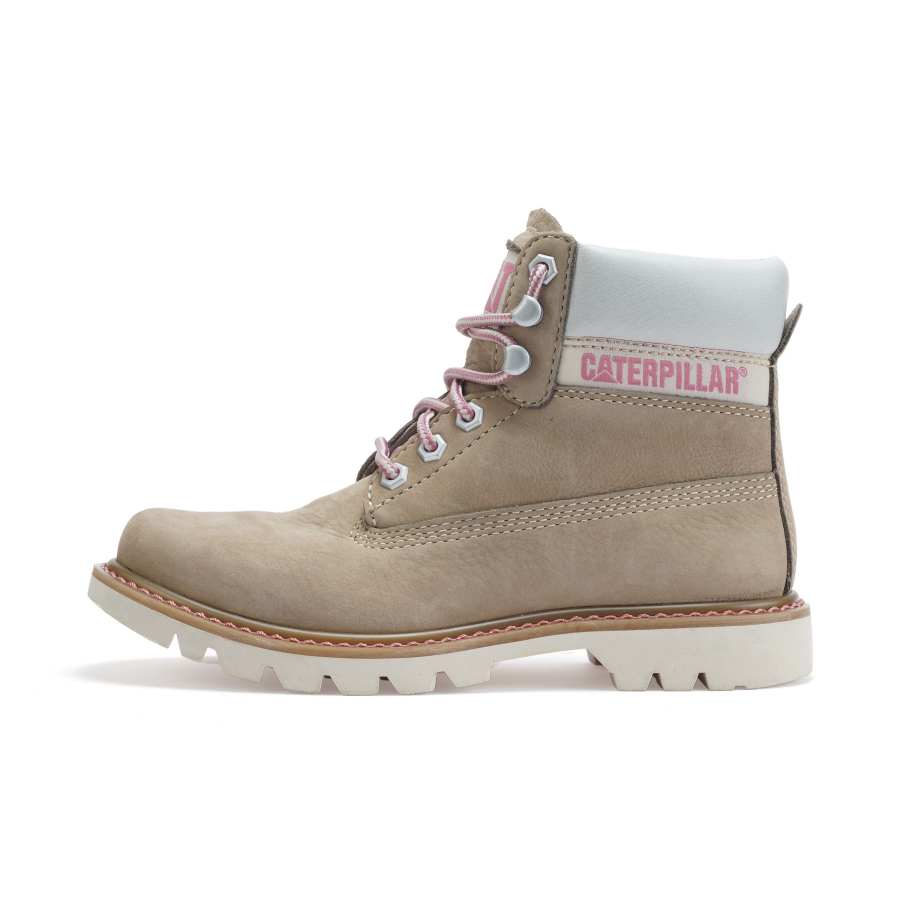 CAT CAT Cow Split Leather Short Combat Boots Unisex Brown