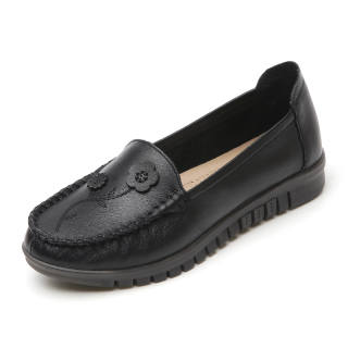 XINNUO Gommino Loafers Women's Black/Burgundy