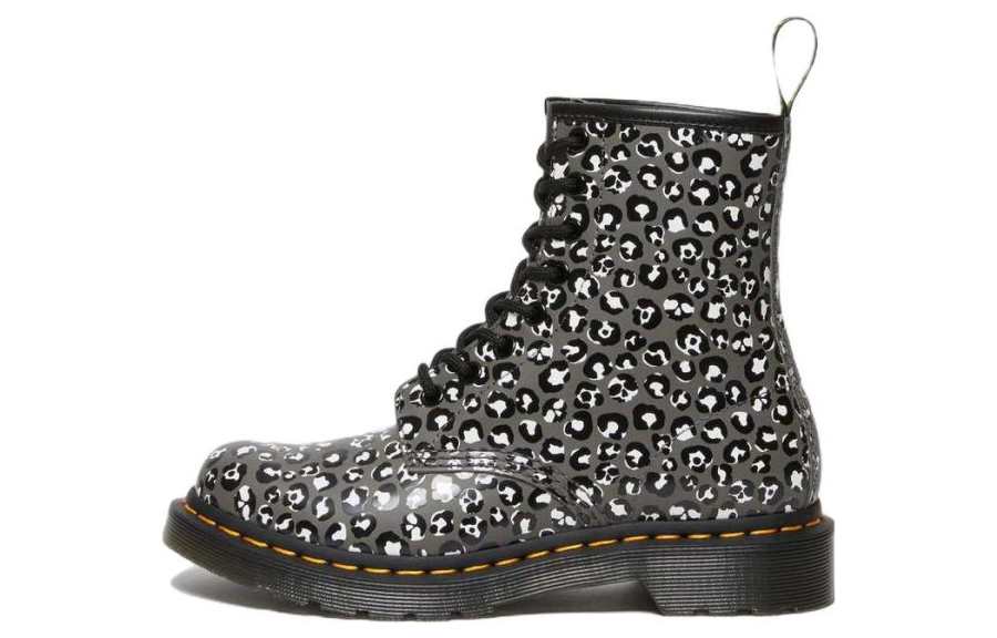 Dr.Martens 1460 Leather Short Combat Boots Women's Gray