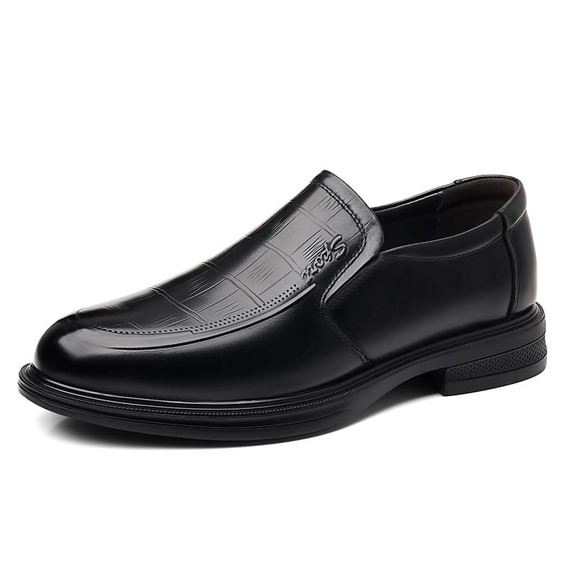 POPULAR ROUSE PR Top Grain Cow Leather Casual Shoes Men's Black