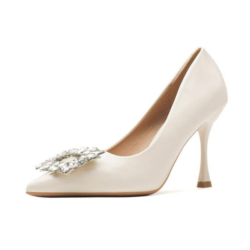 TATAYA Microfiber Leather Slim Heel High Heels 9cm Women's