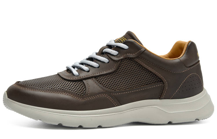 MELLEN Top Grain Cow Leather Abrasion Resistant Slip Resistant Low top Casual Shoes Men's