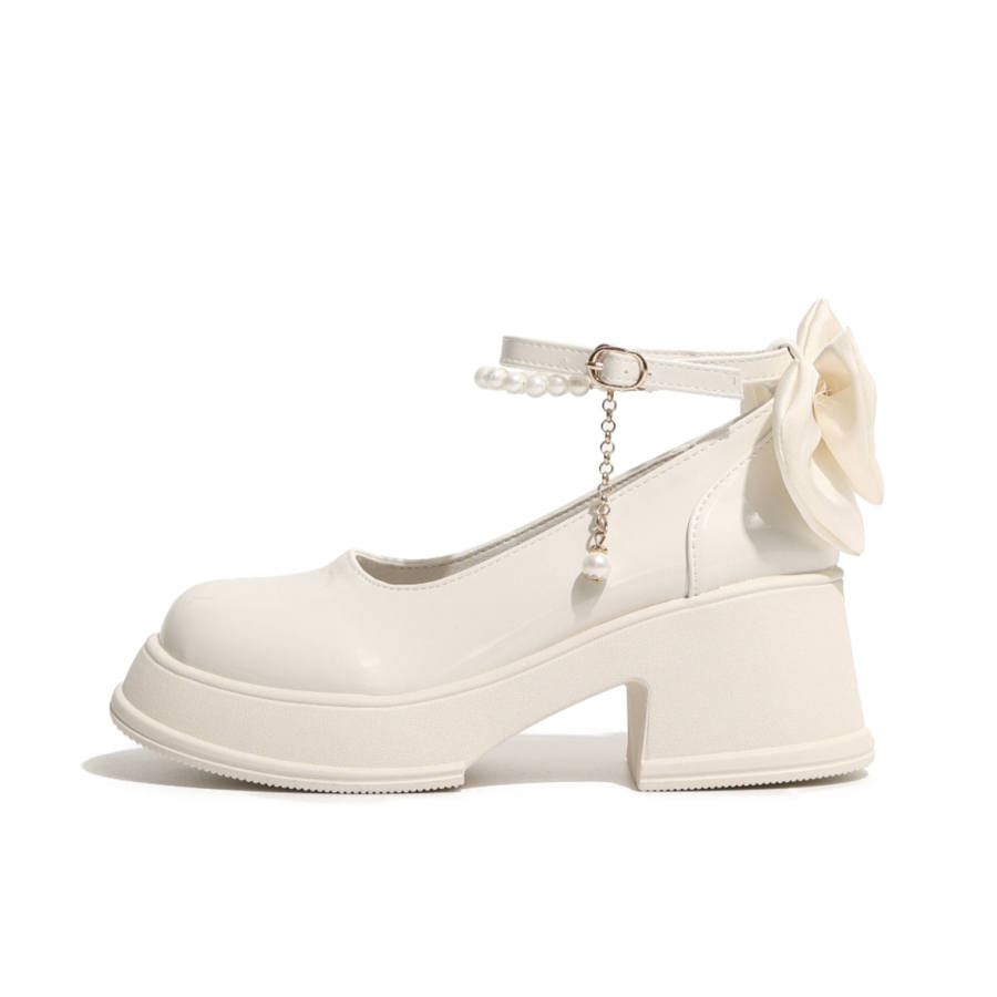 OBWA Pu Chunky Heel Mary Jane Shoes Women's