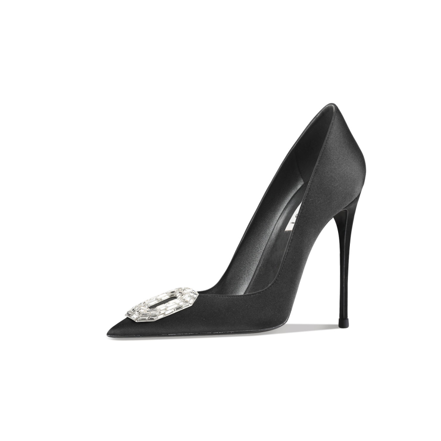 Suyymakk Fabric Slim Heel High Heels For Women's Ultrahigh Women's Black