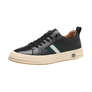 YISHUANGXIEDETONGHUA Top Grain Cow Leather Abrasion Resistant Abrasion Resistant Low top Skateboard Shoes Men's