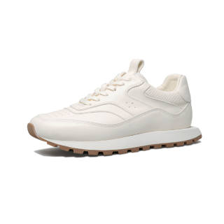 SAINTNJORD Top Grain Cow Leather Low top Casual Shoes Men's White