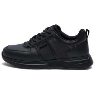 BIYINLEIFEN Cow Leather Low top Casual Shoes Men's Black