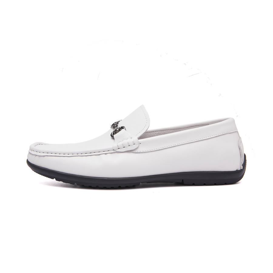 SHERIDAN Slip on Cow Leather Casual Shoes Men's White