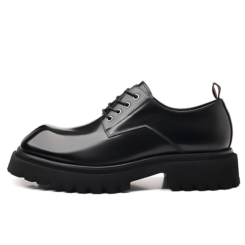 XIAOTOULANG Casual Leather Shoes Men's Low Top Black/Brown
