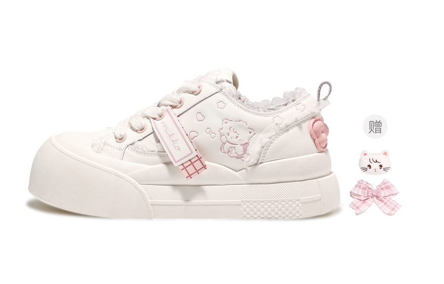 TTKJ Sweet Girl Style Super Cute 5cm Height Increasing And Slimming Platform Large Head Thermal Waterproof Low top