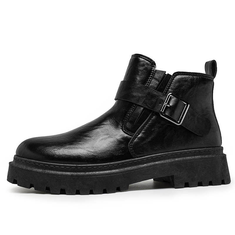 GONGNIUMEILI Ankle Boots Men's Black/Brown