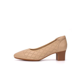 Martniel Chunky Heel High Heels Women's Apricot