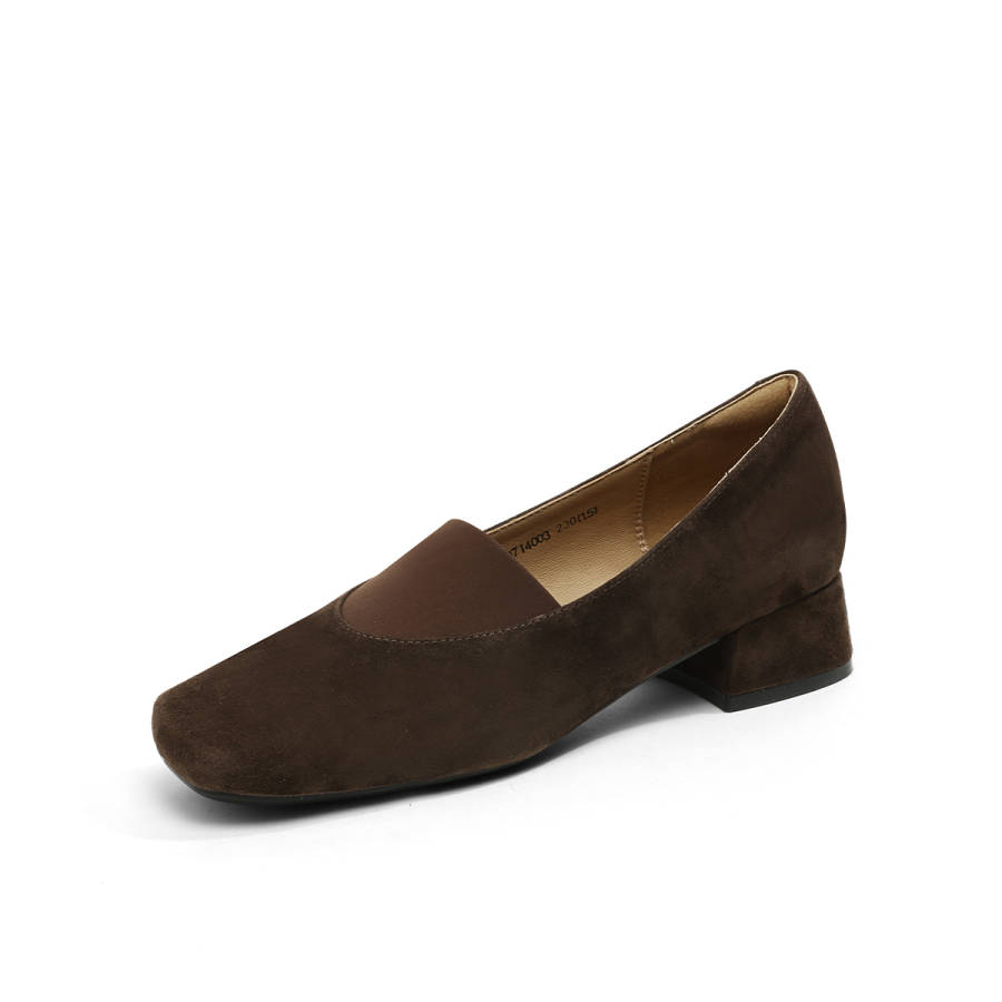 BOERDIQI Sheepskin Chunky Heel Mary Jane Shoes 3.3cm Women's